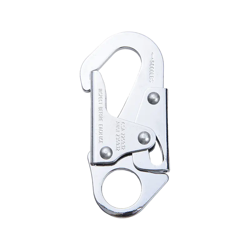 ¿Cómo se puede integrar el gancho SNAP galvanizado de doble bloqueo en un sistema de aparejo para un accesorio de carga segura?